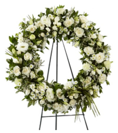 Cross My Heart Sympathy Wreath